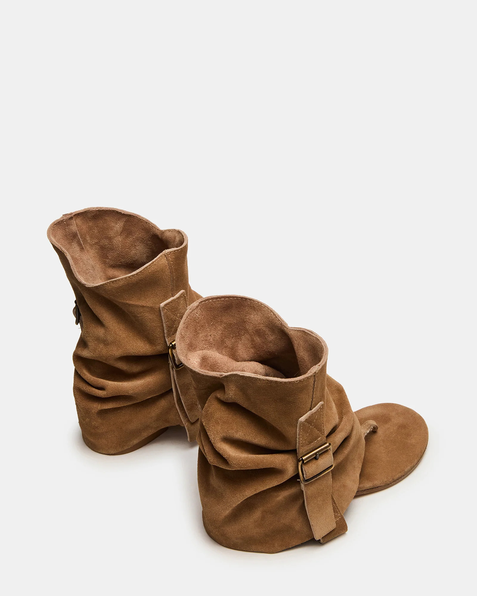 DORADO Taupe Suede Thong Buckle Women's Sandal | Steve Madden (US)