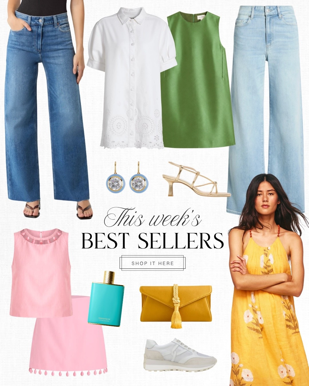 Top 10 Best Sellers: The jeans I think everyone should own: the Paige Anessa. This pair is on sale, and I love this light wash for summer! I also spotted two of my favorite pairs of shoes on sale. I recently picked up these Veronica Beard sneakers for my last trip and they’re so comfortable and go with everything. Plus, my absolute favorite sandals, which come in so many colors, are currently under $100.

#LTKootd #LTKSaleAlert #LTKgrwm