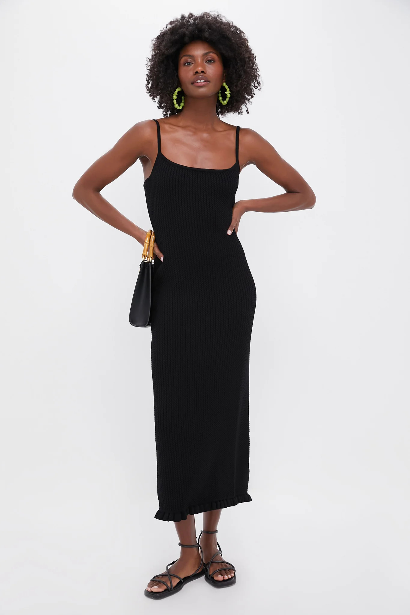 Black Cable Knit Antonia Dress | Tuckernuck (US)
