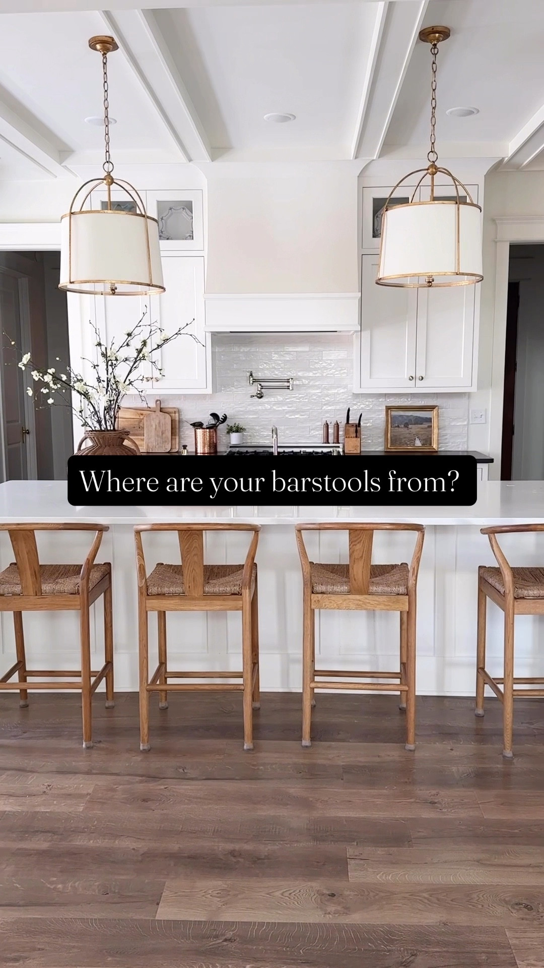 We bought our wooden counter stools at a local warehouse 4 years ago, so I don’t have an exact link to purchase online, but I’ve found some that look identical as well as a few that give a similar look without being exact. You can browse them all below. 

I love wooden barstools to warm up a white or light kitchen 🤍 They also contrast beautifully with darker painted islands. They’re kid-friendly since you don’t have to worry about upholstery and are generally easy to wipe down. One feature I’ve especially loved about ours is that they “encircle” the person sitting, which always helped me feel like my kids weren’t going to fall off easily. 🪑✨


#kitchenseating #woodenbarstools #kitchendesignideas #homeinspo #neutraldecor #kitchenstools 
