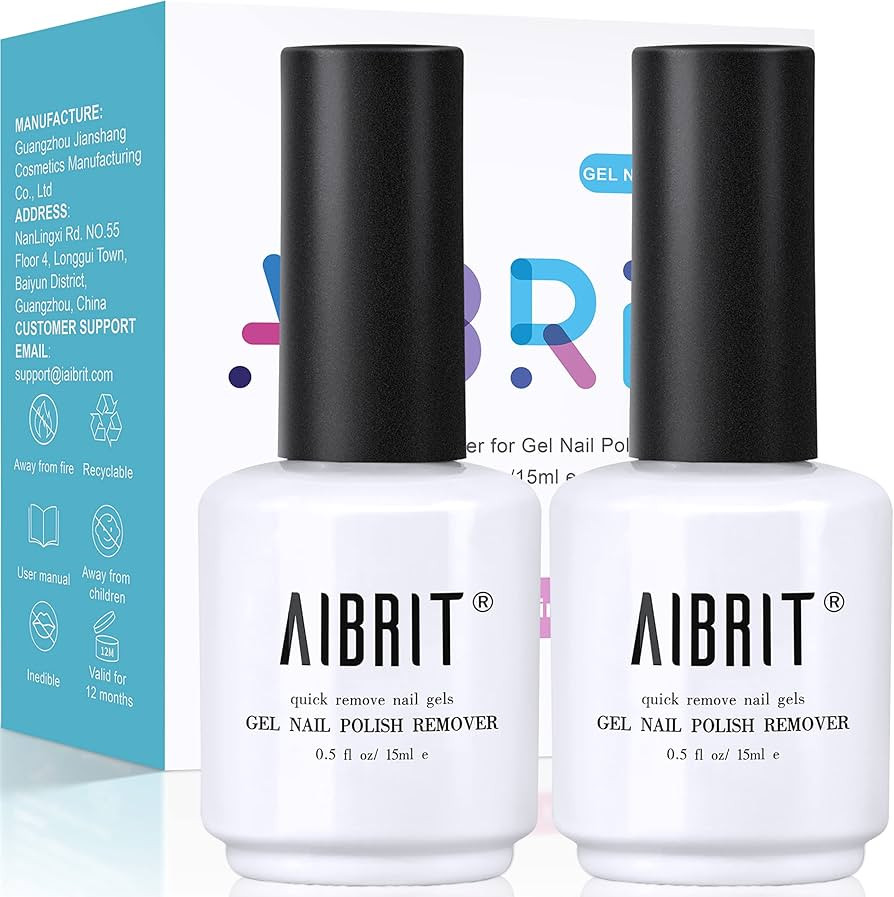 AIBRIT Gel Nail Polish Remover,Gel Polish Remover for Nails 2 pcs,Soak Off UV Gel Polish in 2-5 M... | Amazon (US)