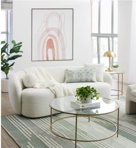 On trend curved sofa, home decor, living room decor, round coffee table

#LTKSeasonal #LTKhome #LTKstyletip