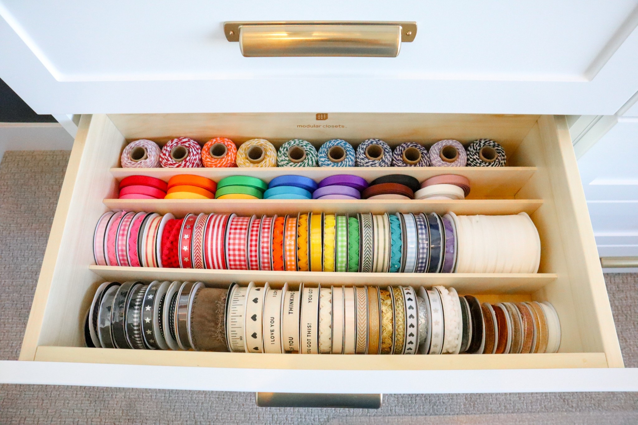 Is there anything more satisfying than an organized ribbon drawer? I finally tackled mine and it’s made wrapping, decorating, and crafting so much easier.

Now I can:
✔️ See every color and pattern at a glance
✔️ Grab what I need without digging through a mess
✔️ Keep scraps and rolls neat and tidy

A few dividers and a little time made all the difference. Would you organize by color, size, or occasion?

ribbon organization, craft drawer, gift wrapping storage, Amazon home finds, organizing ideas, tidy home, drawer dividers, ribbon storage solution

#LTKHome #LTKSeasonal #LTKFamily