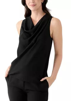 Women's Sleeveless High Neck Cowl Blouse | Belk