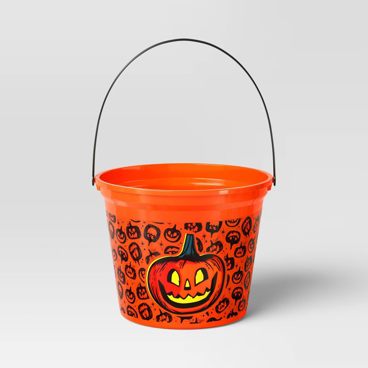 7.64" Jack Halloween Plastic Trick or Treat Pail Orange - Hyde and EEK! Boutique™ | Target