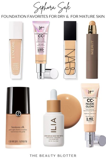 Foundation favorites for women over 40 with dry & mature skin currently all on sale during the Sephora Sale! Use code YAYSAVE


#LTKxSephora #LTKsalealert #LTKbeauty