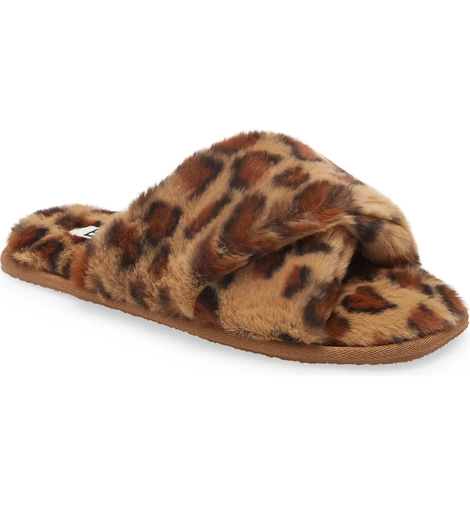 Mae Cross Strap Faux Fur Slipper | Nordstrom