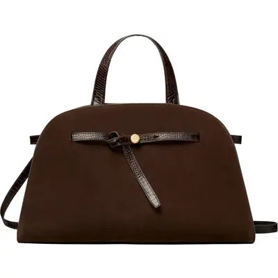 Tory Burch Romy Suede Leather Bauletto in Caramel at Nordstrom | Nordstrom