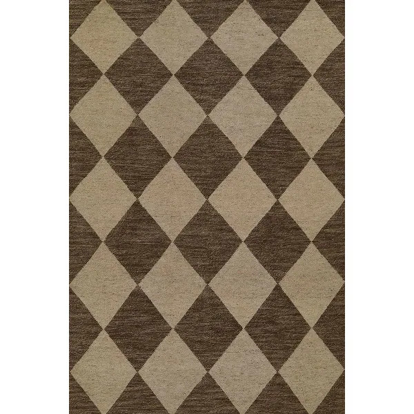Momeni Willow Diamond Hand Woven Wool Area Rug - Brown - 2'6" X 8' Runner | Bed Bath & Beyond