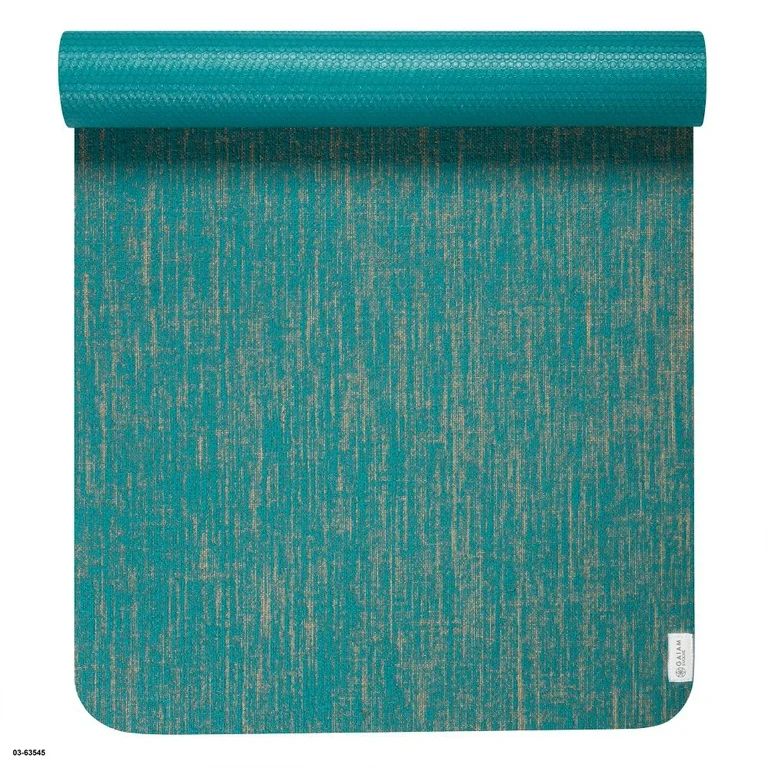 Evolve by Gaiam Jute Yoga Mat, Teal, 5mm Thick | Walmart (US)