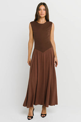 Charles Maxi Dress in Red-Brown - M / Red-Brown | Böhme US