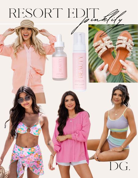 Vacation outfits , resort wear , swim , bikinis , swimsuit , sandals 

#LTKtravel #LTKswim #LTKMostLoved