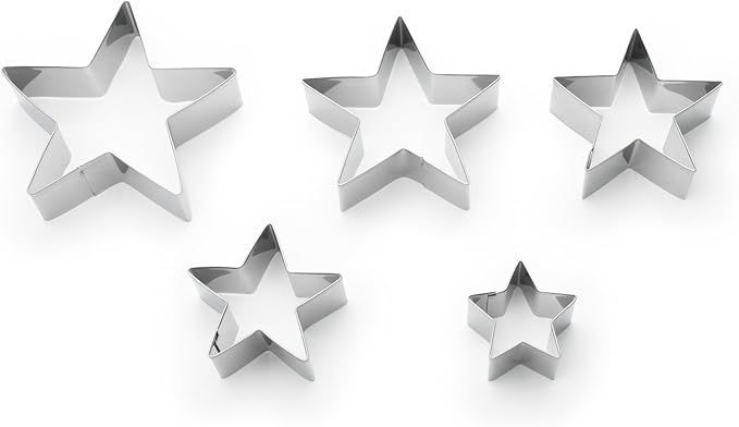 Fox Run Stainless Steel Star Cookie Cutters, 1 x 3.5 x 3.5 inches, Metallic | Amazon (US)