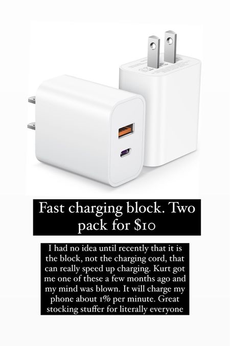Fast charging block charger gift idea stocking stuffer for men women kids teens teen boy girl 

#LTKCyberWeek #LTKHoliday #LTKGiftGuide