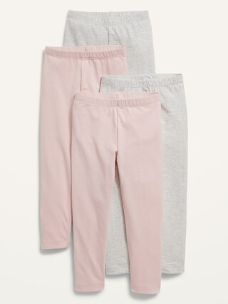 4-Pack Full-Length Jersey Leggings for Toddler Girls | Old Navy (US)