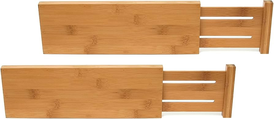 Lipper International 8895 Bamboo Wood Custom Fit Adjustable Dresser Drawer Dividers, Set of 2 | Amazon (US)