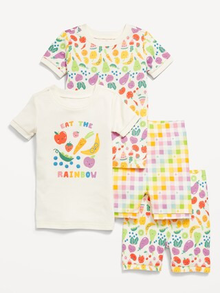 Snug-Fit Graphic Pajama 4-Piece Set for Toddler & Baby | Old Navy (US)