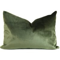 Olive Green Velvet Pillow | Lumbar No454x | Etsy (US)