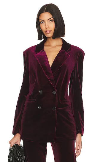 Bridget Blazer in Sugar Plum | Velvet Blazer Outfut Velvet Pants Outfit Fall Winter Pant Set Revolve | Revolve Clothing (Global)