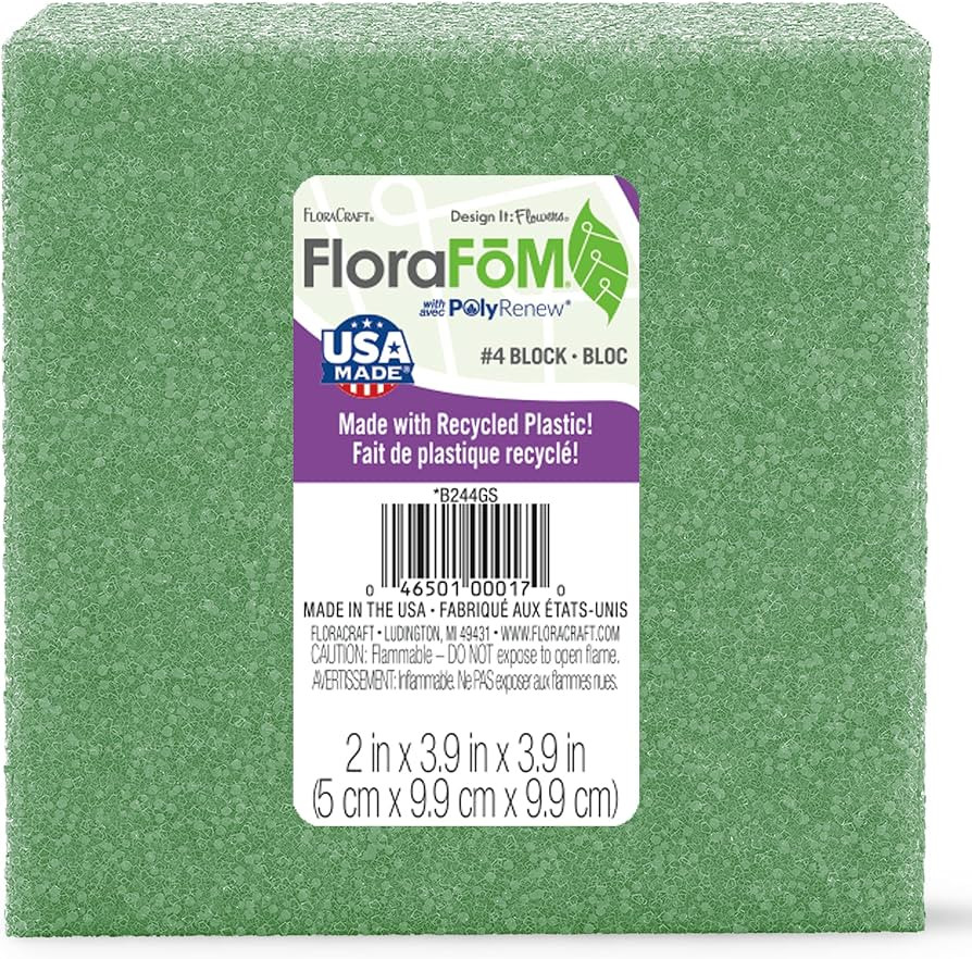 FloraCraft FloraFōM Block 2 Inch x 3.9 Inch x 3.9 Inch Green | Amazon (US)