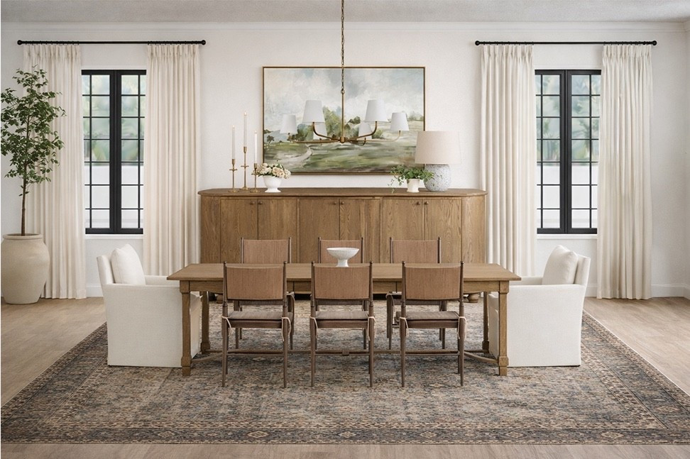 A DINING ROOM DESIGNED FOR GATHERING
There’s something incredibly special about a dining room that feels both grounded and inviting — a space where everyday meals feel meaningful, and gatherings linger a little longer. This dining room was designed with that balance in mind: timeless materials, layered textures, and a layout that feels intentional yet effortless. Read the full post at abigailamira.com 

#LTKSeasonal #LTKHome