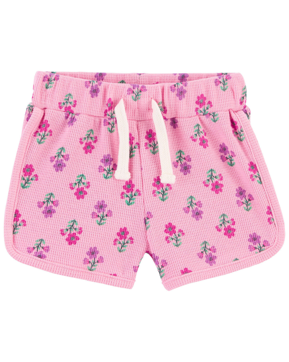 Baby Waffle Knit Pull-On Floral Shorts | Carter's
