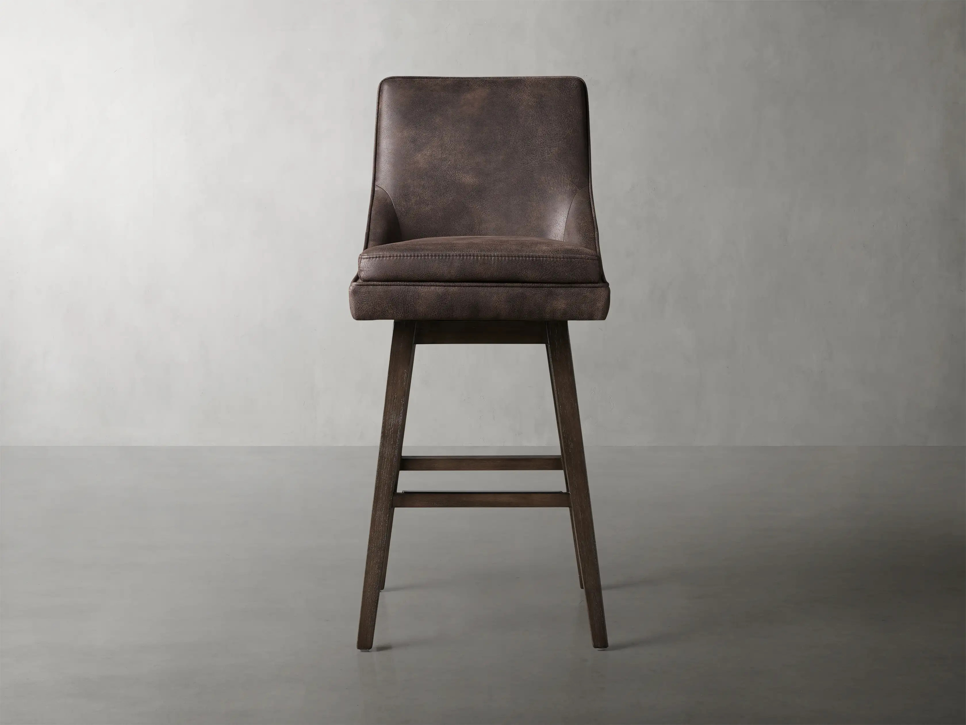 Lunden Faux Leather Swivel Stool | Arhaus