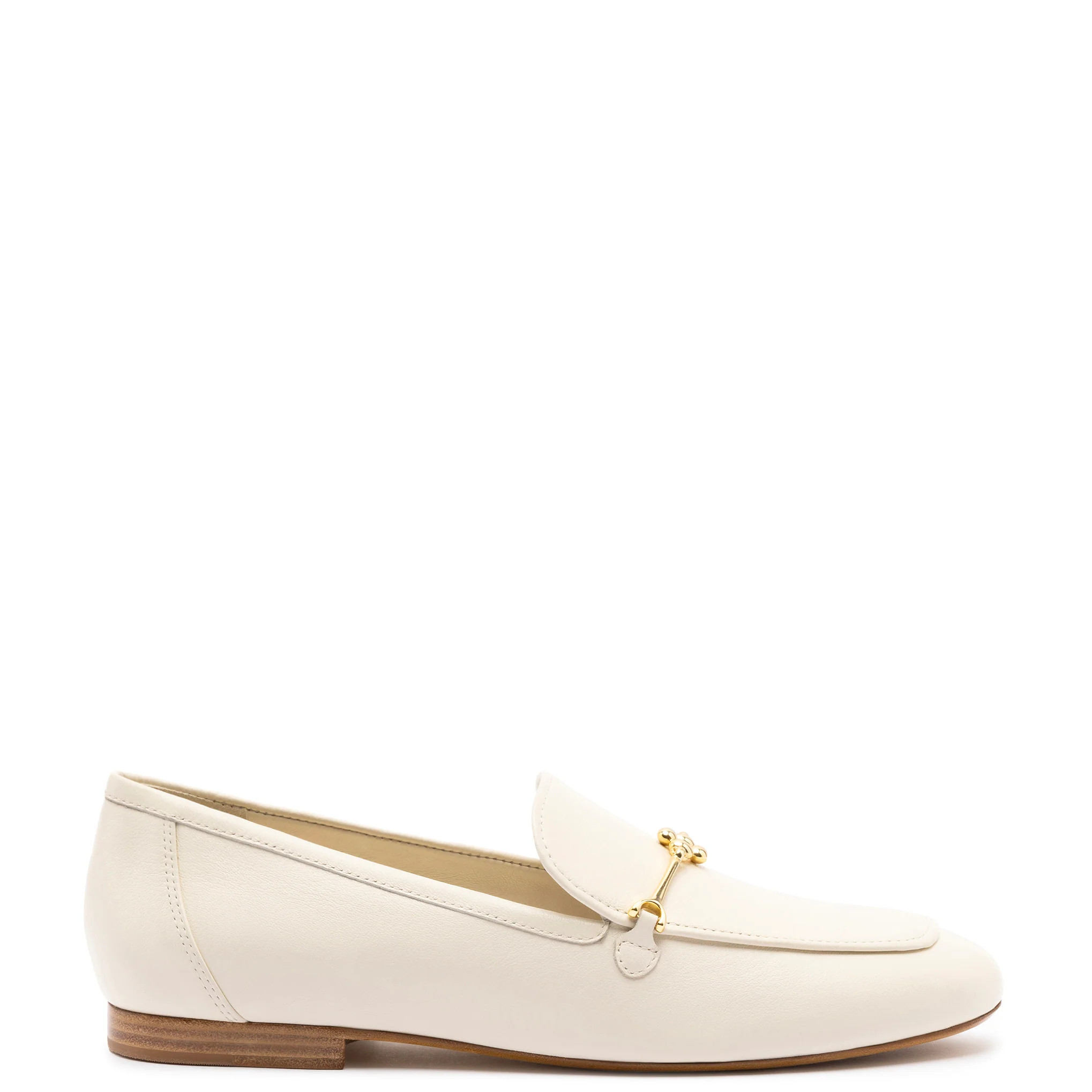 Katherine Loafer In Ivory Leather | Larroude