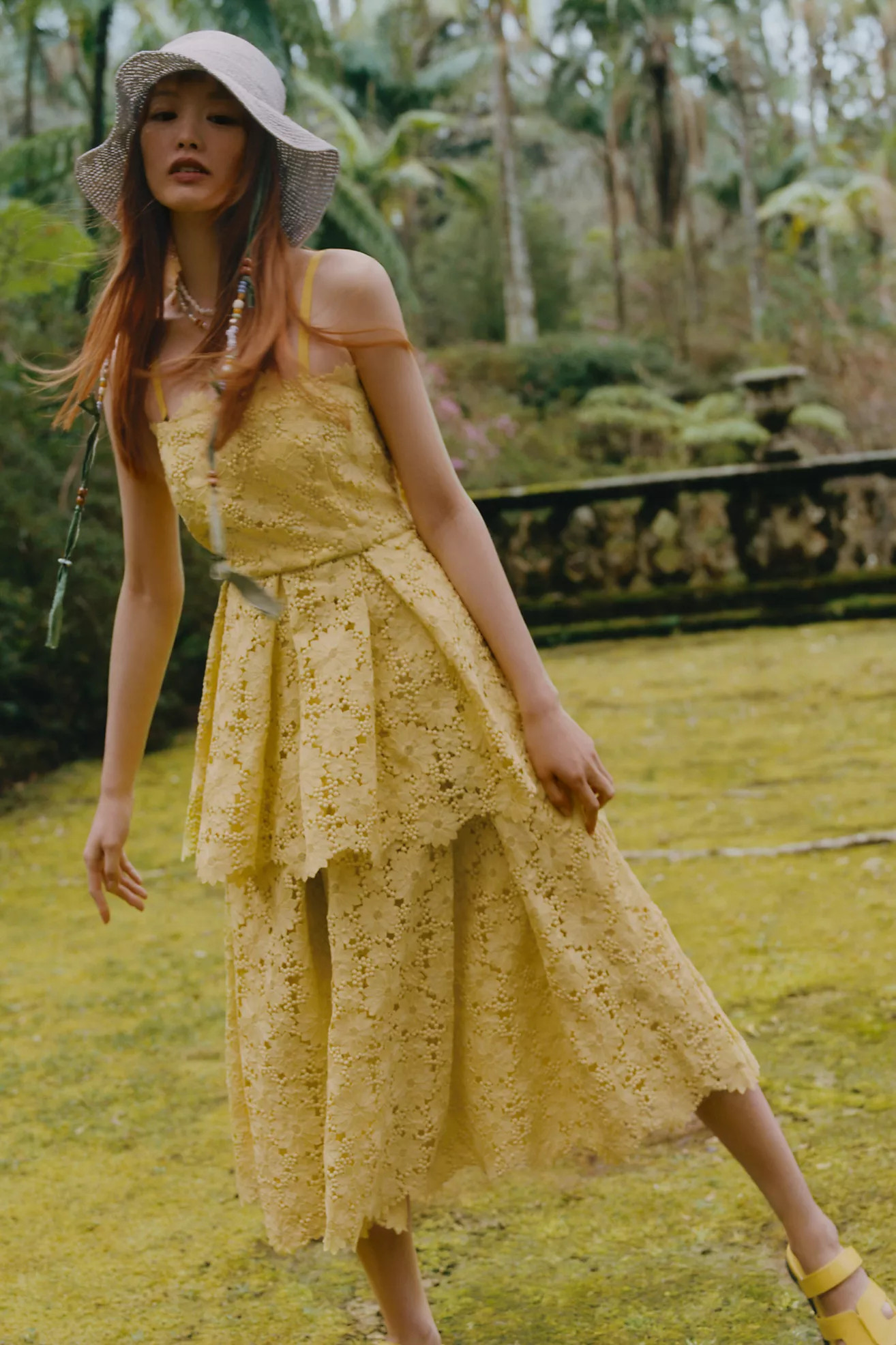 Maeve Tiered Lace Eyelet Dress | Anthropologie (US)