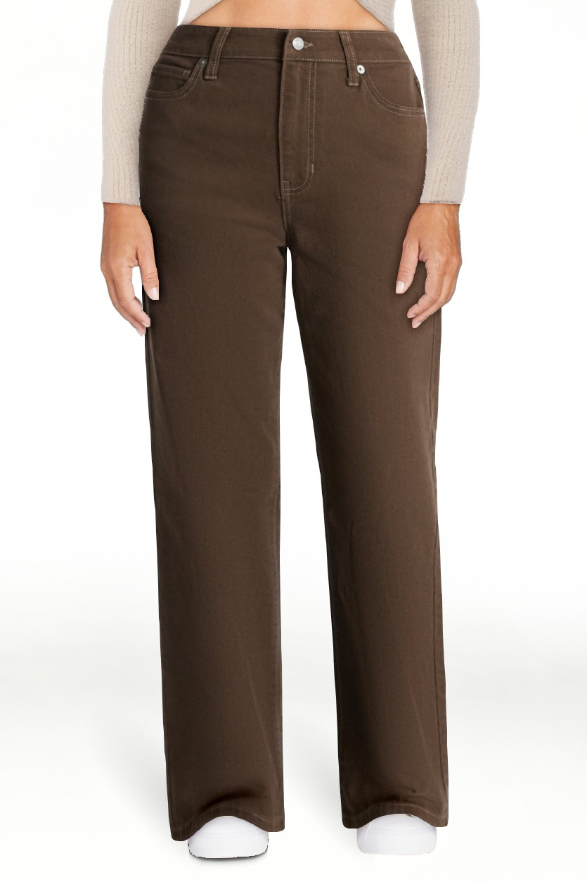 No Boundaries High Rise Baggy Wide Leg Jeans, 32'' Inseam, Women’s and Women's Plus | Walmart (US)