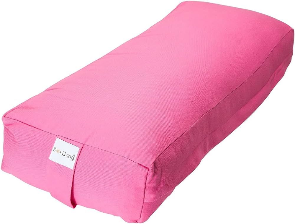 Sol Living Yoga Bolster Pillow Rectangular Meditation Cushion Cotton Meditation Accessories for R... | Amazon (US)
