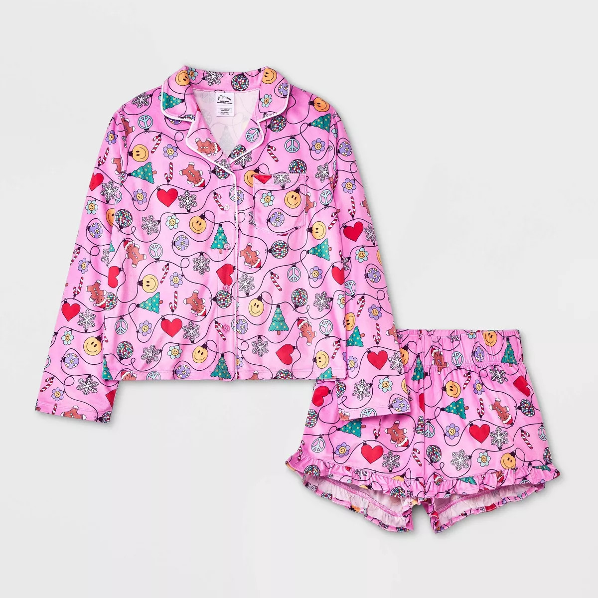 Girls' 2pc Long Sleeve Coat Pajama Set - art class™ | Target