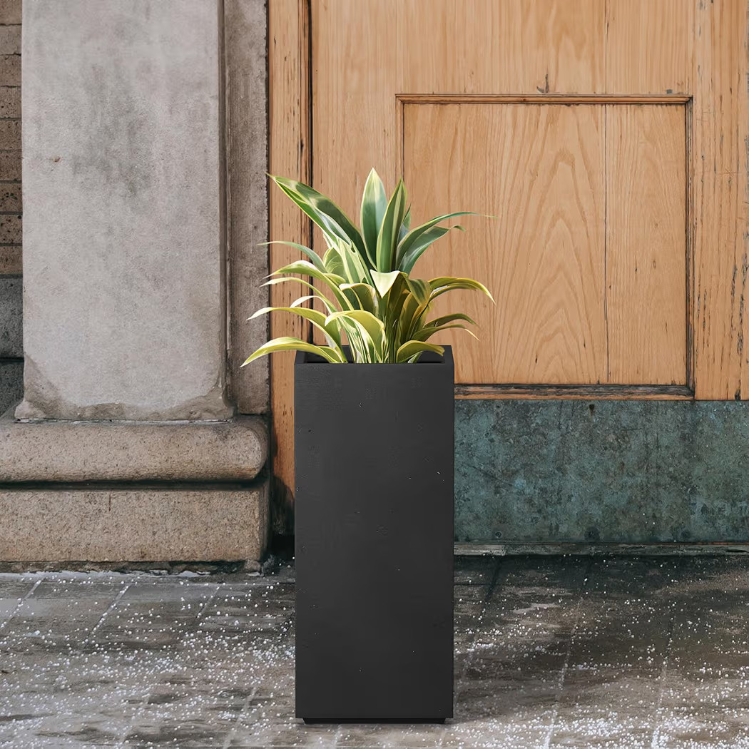 Kante 20.3" H Tall Rectangular Concrete Planter, Modern Square Diameter Plant Pot with Drainage H... | Amazon (US)