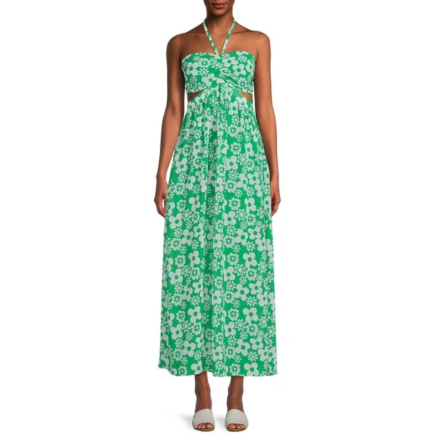 No Boundaries Juniors' Cutout Maxi Dress | Walmart (US)