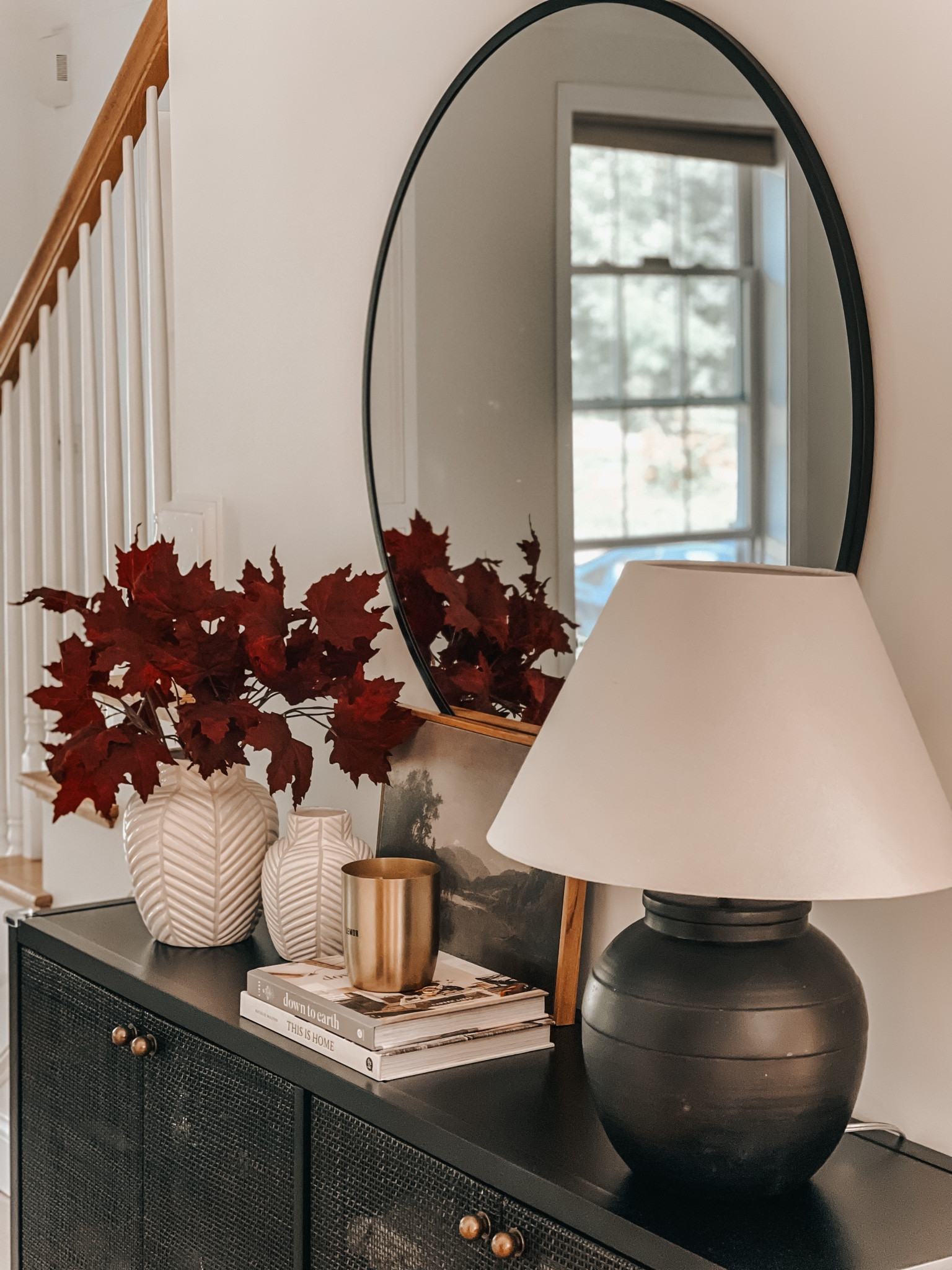 Fall sideboard decor #sideboard #falldecor #fall 

#LTKhome #LTKSeasonal