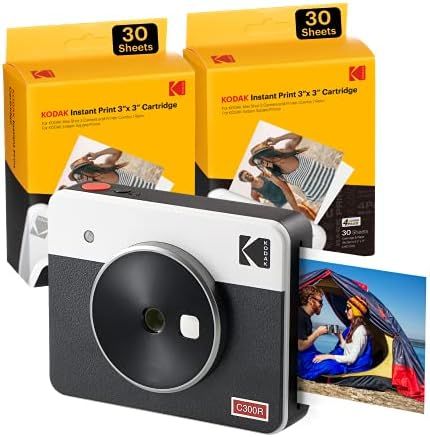 Kodak Mini Shot 3 Retro (60 Sheets) 3x3 2-in-1 Portable Wireless Instant Camera & Photo Printer, ... | Amazon (US)