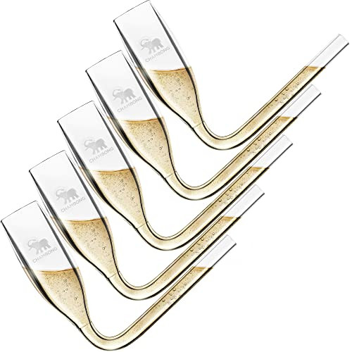 CHAMBONG Plastic Champagne Flutes for Christmas Gifts, White Elephant Gifts, Secret Santa & NYE P... | Amazon (US)