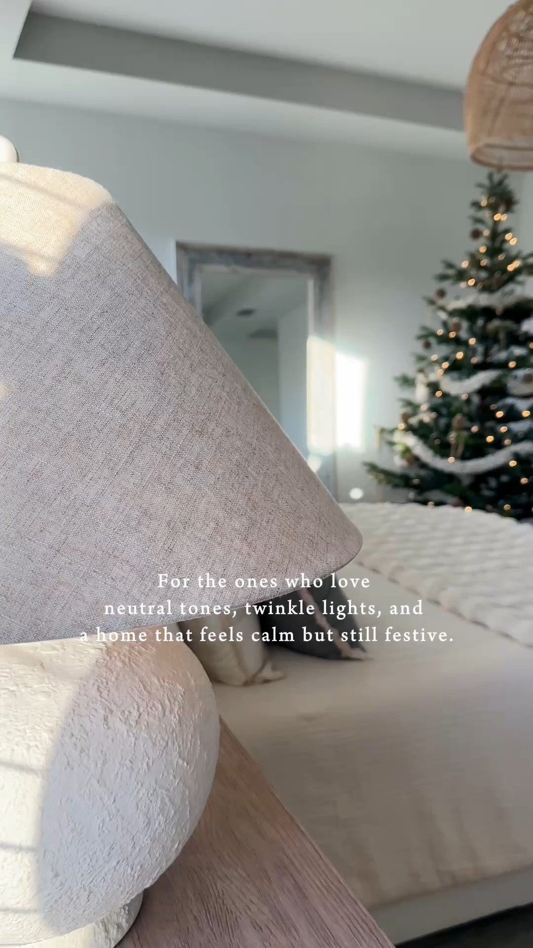 Our room for Christmas, cozy neutrals 🌲 bed color is “ZUMA White” 

#LTKHoliday #LTKSeasonal #LTKHome