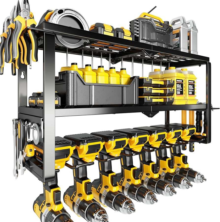 Hipidian Fathers Day Dad Gifts for Men, Power Tool Organizer Wall Mount- 300lb Capacity 3-Tier St... | Amazon (US)