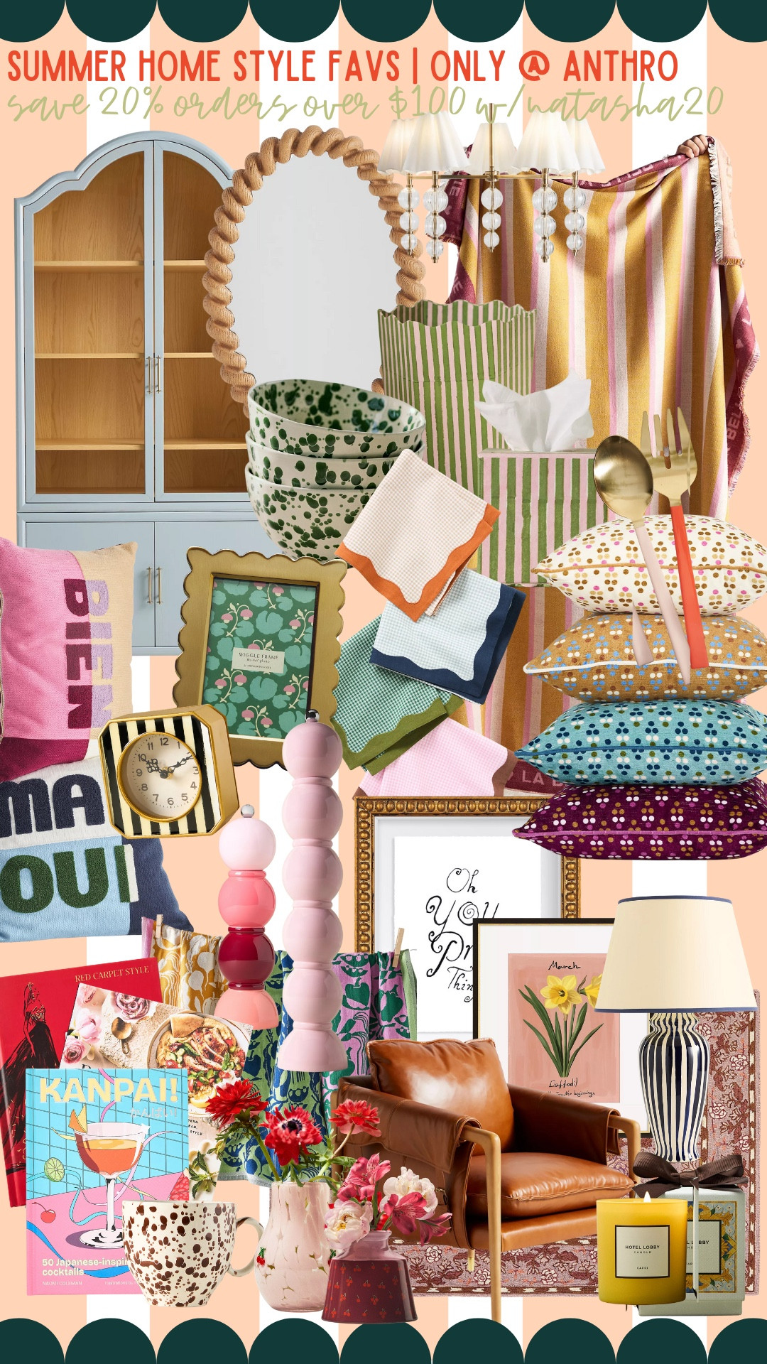 Summer home style favorites only @Anthropologie | save 20% on orders over $100 w/ code NATASHA20 … #anthropartner 

#LTKHome #LTKSaleAlert
