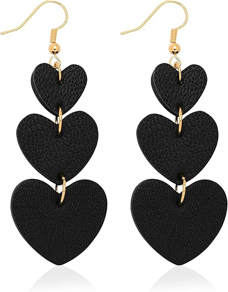 Jagucho Leather Earrings Dangle for Women, Lightweight Hoop Earrings Drop for Teen Girls, Gifts f... | Amazon (US)