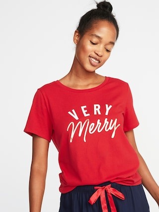 EveryWear Holiday-Graphic Tee for Women | Old Navy US