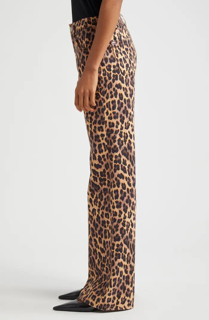 Print High Waist Flare Jeans | Nordstrom