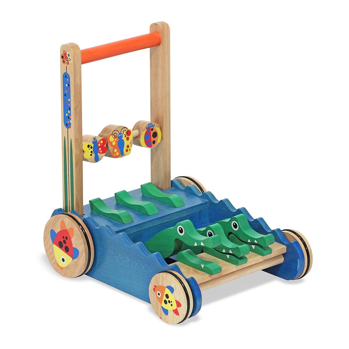 Melissa & Doug Deluxe Chomp and Clack Alligator Wooden Push Toy and Activity Walker | Target