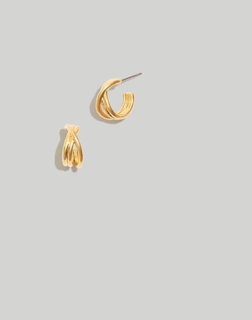 Crossing Huggie Hoop Earrings | Madewell