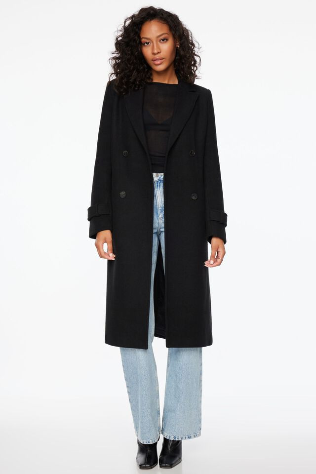 Belted Wool Maxi Coat | Dynamite Clothing