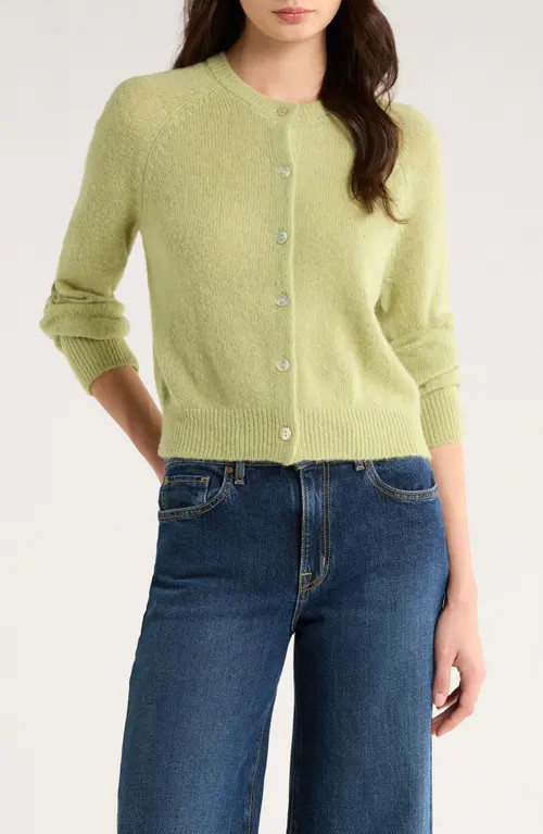 DÔEN Petra Alpaca Blend Cardigan in Fernwood Green at Nordstrom, Size Small | Nordstrom