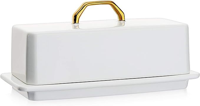 Sweese 327.101 Butter Dish with Lid for Countertop - Butter Dish with Gold Handle, Butter Dishes ... | Amazon (US)