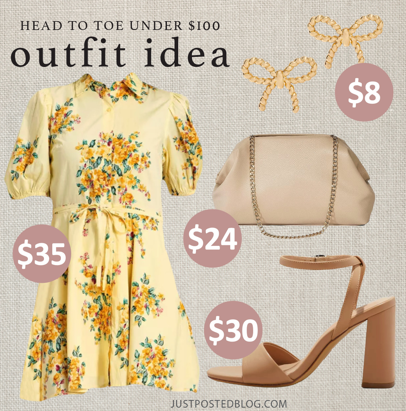 LOVING this adorable floral dress that is only $35! This entire look is under $100 right now! Such a beautiful dress! 

 #LTKOver40 #LTKFindsUnder100 #LTKWedding