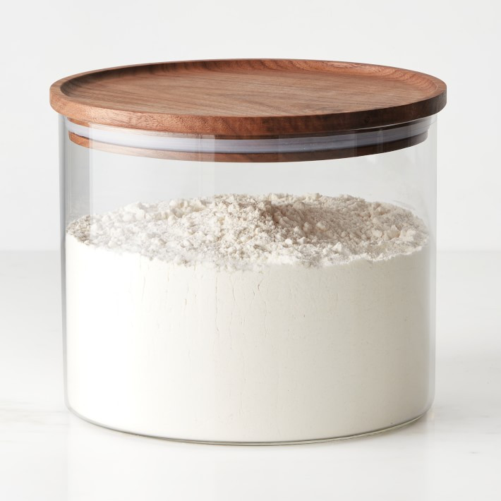 Hold Everything Stacking Canisters, Walnut | Williams-Sonoma